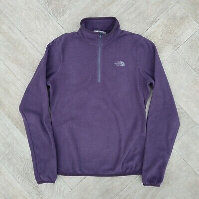 The North Face S Purple Fleece Women's 1/4 Zip Pullover Polartec Sweatshirt • 20.85€