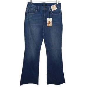 Sincerely Jules Womens Jeans Size 9 Flare Leg Cotton High Rise Denim Bottoms 29 - Picture 1 of 7