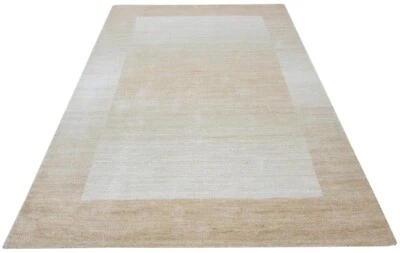 Wolle Teppich  Beige 160X230 cm Handarbeit 100% Wolle  Handgetuftet T849 - Bild 1 von 4