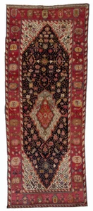 Handmade antique Caucasian Karabagh rug 4.5' x 11.6' (137cmx353cm) 1880s - 1B492 - Picture 1 of 7