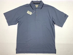 NWT Destinations American Identity Men L Polo T-Shirt Short Sleeve Gray Cotton - Picture 1 of 9