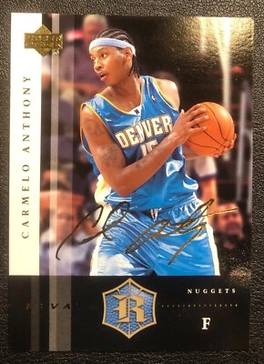 Carmelo Anthony Upper Deck Rookie Rivals 2004 Gold Signature #19 RC Insert Card - Image 1 of 2