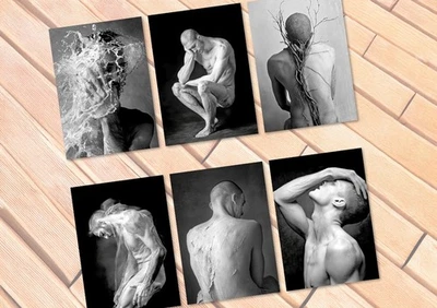 Dramatic Male Portraits Prints on Matte Paper | Expressive Figurative Art - Image 1 of 2