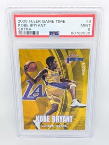 2000-01 Fleer Game Time Extra #3 Kobe Bryant PSA 9 Los Angels Lakers Salón de la fama - Imagen 1 de 3