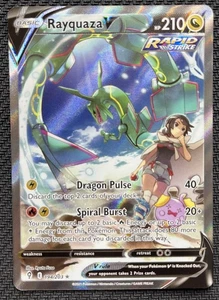Tarjeta Pokémon antigua Rayquaza V arte alternativo cielos en evolución 194/203 FA 2021 - Imagen 1 de 2