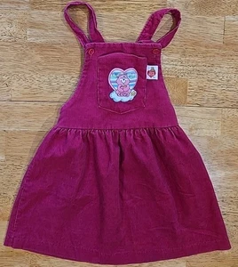 Vintage Dobie Girls Care Bears Corduroy Jumper Size 6X - Picture 1 of 7
