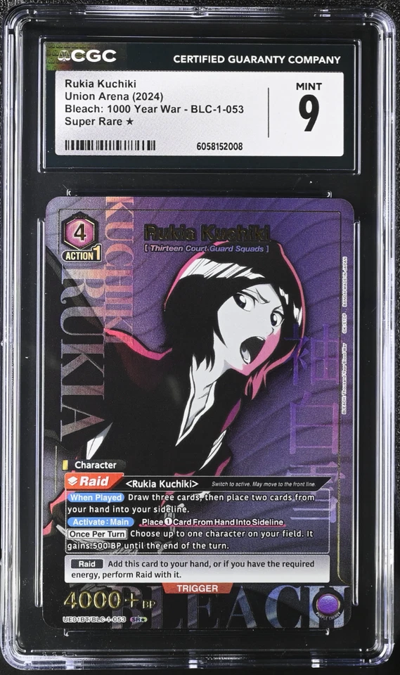 Bleach: Thousand Year Blood War Rukia Kuchiki UE01BT/BLC-1-053 SR* CGC 9.0 - Image 1 of 1