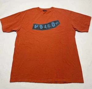 VTG Volcom Orange Blue Graphic T Shirt Size XL 90s Y2K Retro Skater Grunge Surf - Picture 1 of 24