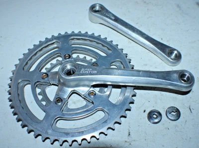 Juego de bielas SR Super Custom plateadas 170 mm 28/45/50T BCD84 5 pernos Japón JIS envíos EE. UU. Foto 1 de 4