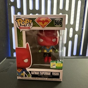 Funko Pop! BATMAN/SUPERMAN FUSION 506 SDCC 2024 Official Con Sticker W/Protector - Picture 1 of 7