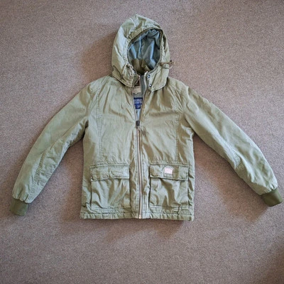 G Star Raw Jacket Military Style Olive Army  Green Cargo Line Bomber size M Hood - Image 1 of 4