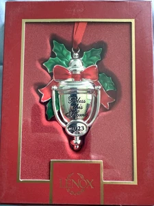 Lenox Ornament Bless This Home 2023 Silver In Box Christmas Holiday Season NEW - Picture 1 of 1