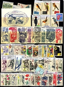 CZECHOSLOVAKIA 1960's  COLLECTION - 44 stamps + S/S ** BIRDS OLYMPICS SPACE - Picture 1 of 1