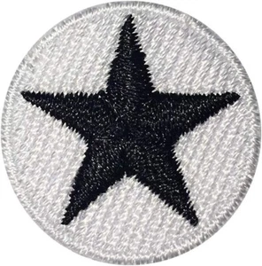 Toppe Stella Nera Ferro su 9 Confezione 1" Ricamate Ricompensa Stella Patch Sportiva - Foto 1 di 5