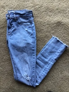 OLD NAVY GIRLS SZ 14 XL LIGHT BLUE ROCKSTAR JEANS / JEGGINGS / PANTS - NICE! - Picture 1 of 7