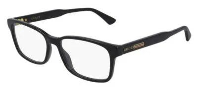 Montatura da Vista Gucci GG 0826 uomo classico rettangolare elegante nero oro  - Immagine 1 di 2