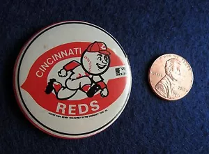 Vintage 1970er Cincinnati Reds Mr Red Baseball Pin Pinback Button MLB - Bild 1 von 2