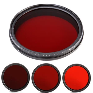 82mm Adjustable IR Pass Infrared Cam Lens Filter 530 to 750nm 590/630/680/720nm - Picture 1 of 12