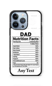 Dad Nutritional Facts Personalized Phone Case for iPhone Samsung Google Moto 5g - Picture 1 of 4