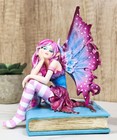 Amy Brown Missing You Magenta Book Fairy Garden Figurine Fantasy Faery Statue