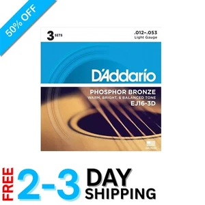 Corde acustiche bronzo fosforo calibro luce 12-53 - D'Addario EJ16-3D Trio - Foto 1 di 13