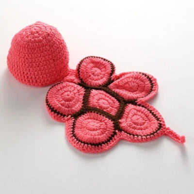 Precioso bebé recién nacido tortuga tejido ganchillo ropa gorro sombrero conjunto foto utilería conjunto Foto 1 de 4