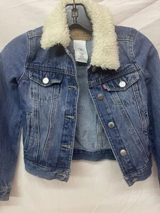 Levis Denim Jacket Fleece Collar- Size Small (8-10 Years) - Picture 1 of 4