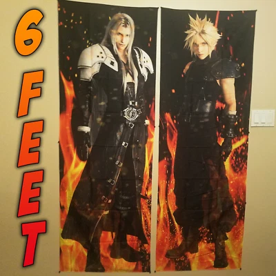 Tapices Cloud & Sephiroth Final Fantasy 7 remake - FF7 banderas de pared banderas Foto 1 de 4