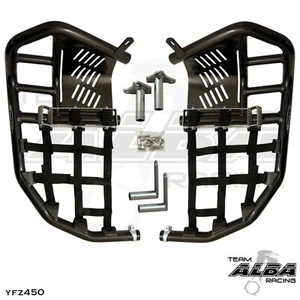 Yamaha YFZ 450 Nerf Bars  Pro Peg Heel Guard  Alba Racing  Black Black 199 T7 BB - Picture 1 of 4