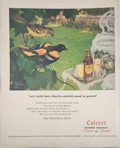 1947 Calvert riserva speciale whisky pubblicità vintage costruiamo qui - Foto 1 di 1