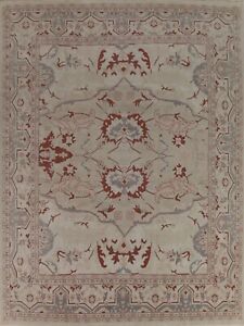 Geometric Mahal Area Rug 10x11 Near Square Hand-knotted Wool Vintage Carpet