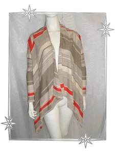 C - ausgefallene gestreifte Strickweste beige orange gold Miss Captain Gr. 1 - 36 - Bild 1 von 7