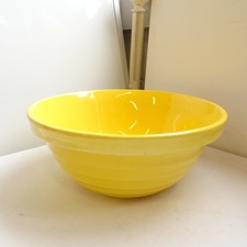 32cm T G Green Yellow Large Glazed Crazed Salad Bowl Shabby Chic Ornament 10A