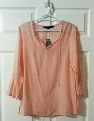 Blusa Express Algodón Transparente Seda Bohemia Estrás y Bordada Para Mujer M Foto 1 de 4