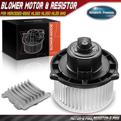 Kit de motor y resistencia soplador de climatización delantero para Mercedes-Benz ML320 ML350 ML55 AMG Foto 1 de 4
