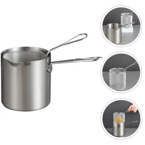 Stainless Steel Fryer Dad Oil Filter Pot with Basket Deep Frying - Picture 1 of 12