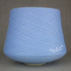 LARGE 1,000g CONE BABY BLUE 2/30s YARN 1 2 PLY HIGH BULK KNITTING MACHINE LIGHT - Picture 1 of 1