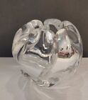 Vtg Swedish Orrefors Swirl Crystal Vase F2444511 Edwin Ohrstrom Art Glass Modern