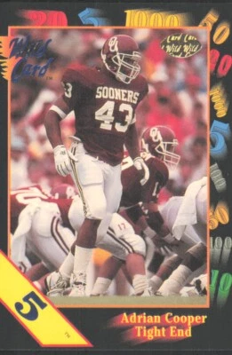 1991 Wild Card Draft 5 Stripe Adrian Cooper Rookie #53 - Image 1 of 2
