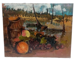 " COMPOSIZIONE 1991 " ADORNI 40X50 OLIO SU TELA CERTIFICATO - Imagen 1 de 2