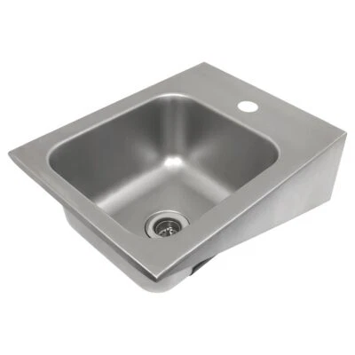 WAS Germany Hand Wash Basin Sink Stainless Steel Wall Mounted Basin 32 x 42 cm - Image 1 of 4