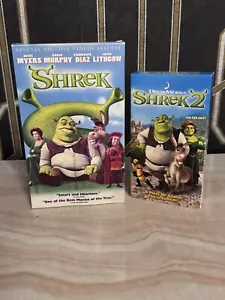 Shrek 1 & 2 VHS Bundle - Shrek 1 Big Box Edition, DreamWorks (2002, 2004) - Picture 1 of 6