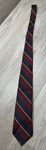 Windsor Shirt Company Mens Formal Necktie 58"Lx58"W Navy/Yellow/Red Neck Tie - Picture 1 of 6
