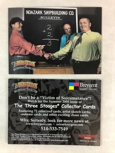 CHEAP PROMO CARD: THE THREE STOOGES 75th ANNIV (Breygent 2005) NON-SPORT UPDATE