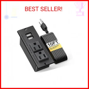 Kungfuking Recessed Power Strip Conference Recessed Outlet Desktop Power Grommet - Picture 1 of 2