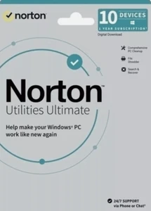 Norton Utilities Ultimate 10 Devices 1 Year Email Key - No shipping EBay Message - Picture 1 of 1