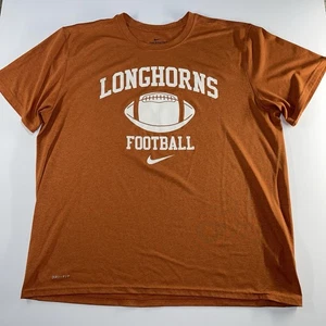 Nike Tee Dri-Fit Mens XXL Texas University Football Hook ‘Em! Longhorn T-shirt - Picture 1 of 8