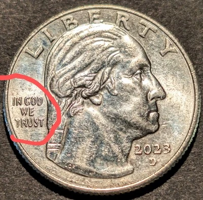 2023 D - Bessie Coleman "IN COD WE TRUST" Error Quarter  - Image 1 of 2