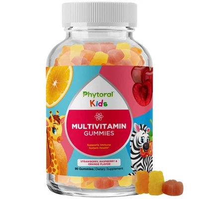 Phytoral Kids Vitaminas Gummy Multivitamínico Mastigável para Suporte de Energia de Humor 90ct - Imagem 1 de 4