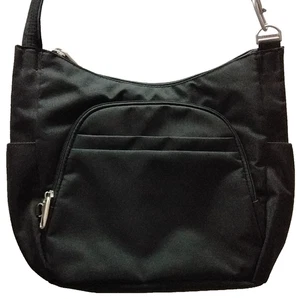 Travelon Anti-theft Classic Crossbody Bucket Bag | Black - Picture 1 of 12